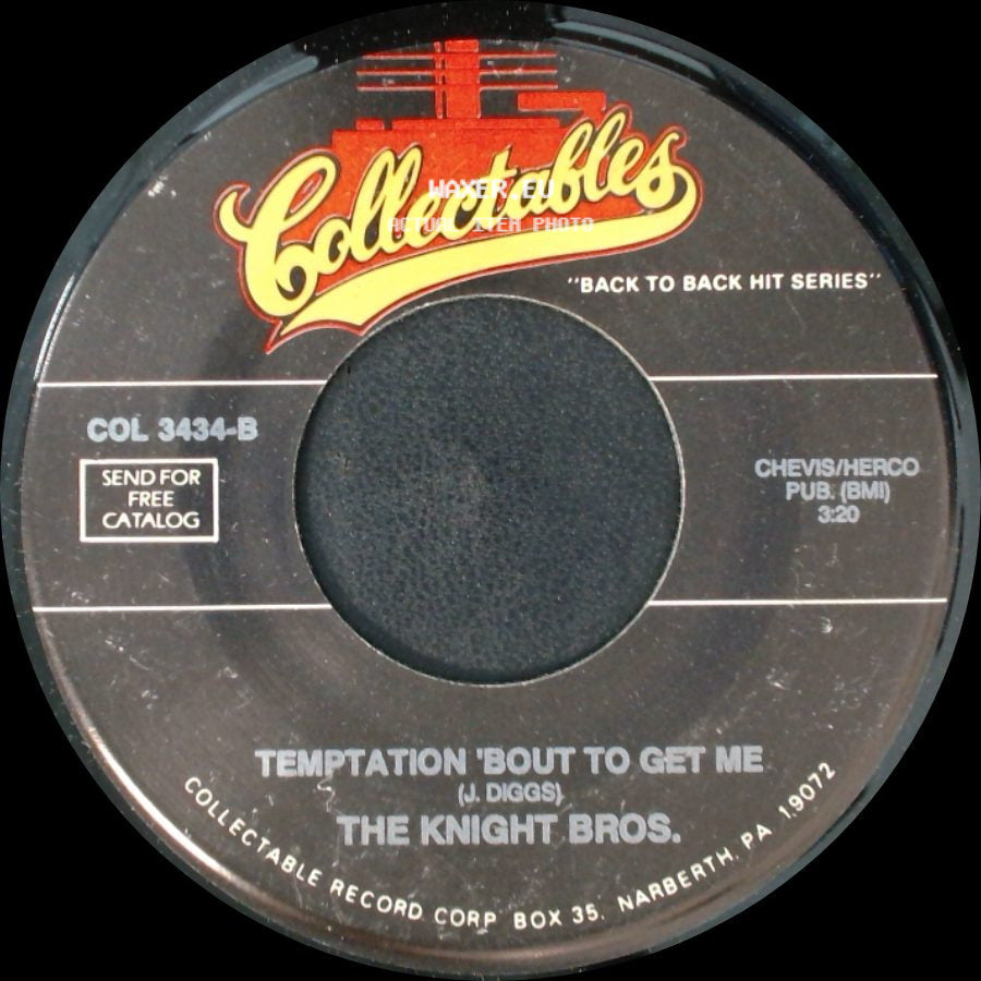 The Knight Bros. / Billy Stewart - Temptation 'bout To Get Me / Cross My Heart side A