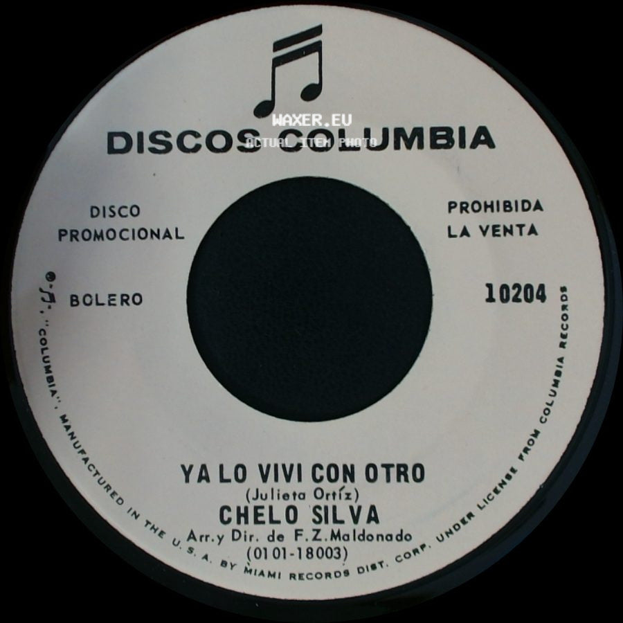 Chelo Silva - Ya Lo Vivi Con Otro / Ni Un Cigarro side A