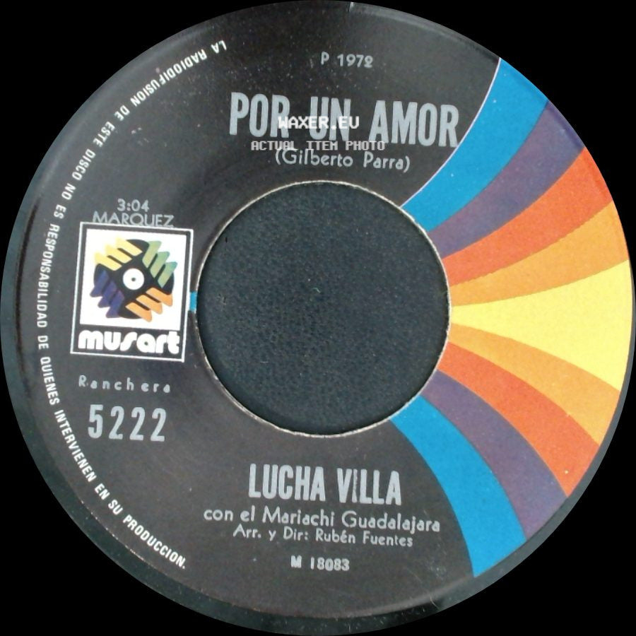 Lucha Villa / Lucha Villa Con El Mariachi Guadalajara - Mas Amor / Por Un Amor side B