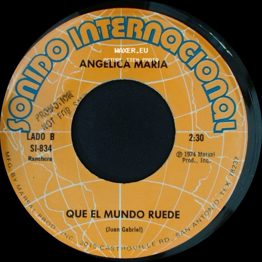 Angelica Maria - Te Quise Olvidar / Que El Mundo Ruede side B