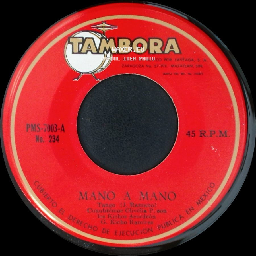Cuauhtemoc Olivella P. Con Los Richos Acordeón G. Richo Ramirez / Cuauhtémoc Oliveria F. Con Los Kichos Acordeón G. Kicho Ramirez - Mano A Mano / Noche De Reyes side A
