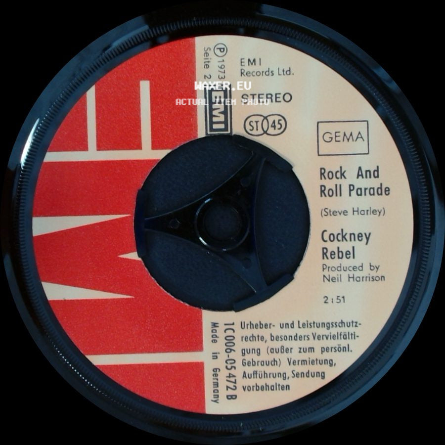 Cockney Rebel - Sebastian / Rock And Roll Parade side B