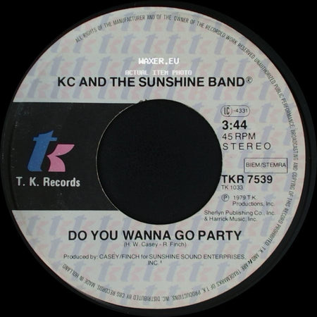Kc And The Sunshine Band - Come To My Island / Do You Wanna Go Party side B