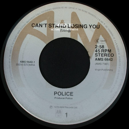 Police - Can't Stand Losing You / Dead End Job side A