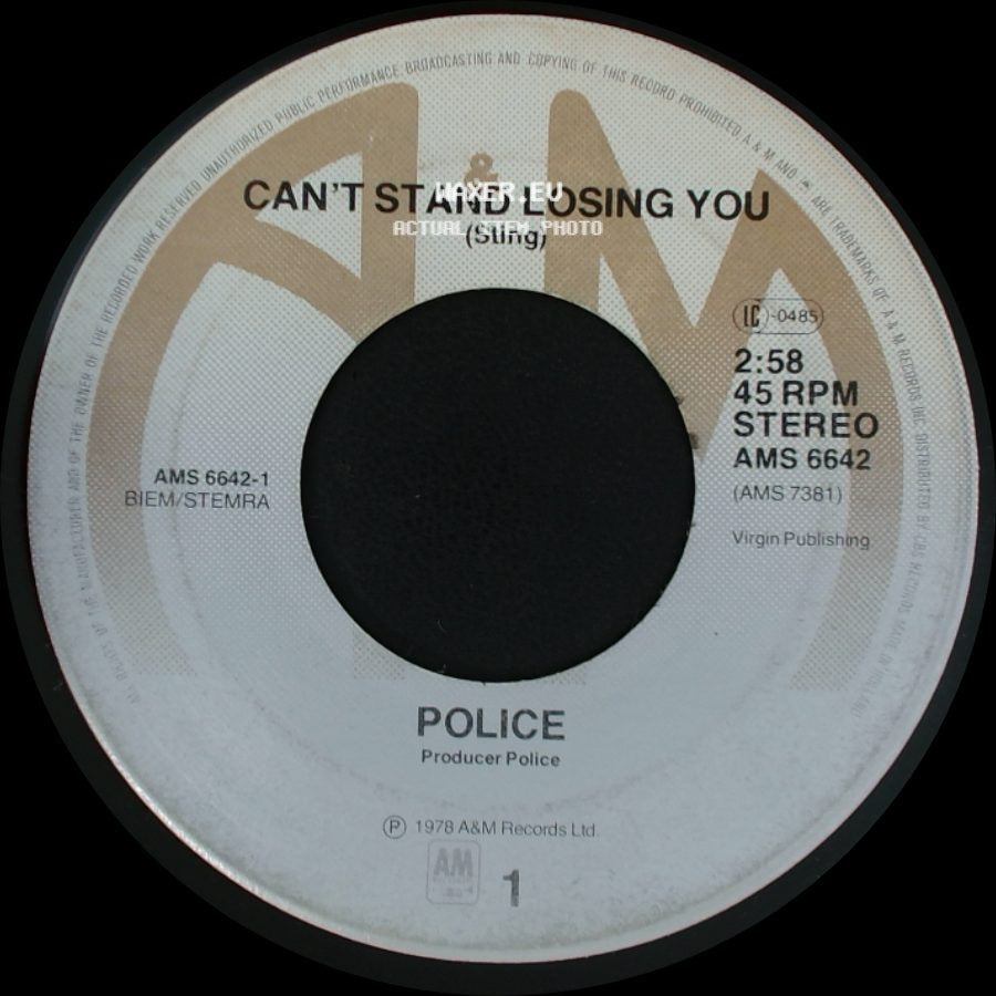 Police - Can't Stand Losing You / Dead End Job side A