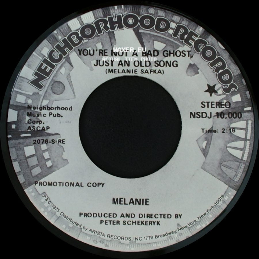 Melanie - You're Not A Bad Ghost, Just An Old Song / You're Not A Bad Ghost, Just An Old Song side B