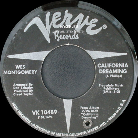 Wes Montgomery - California Dreaming / Mr. Walker side A