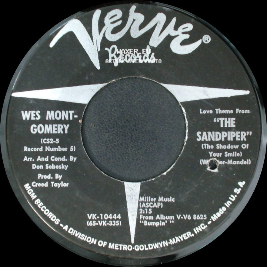 Wes Montgomery - A Quiet Thing / Love Theme From "The Sandpiper" (The Shadow Of Your Smile) side B