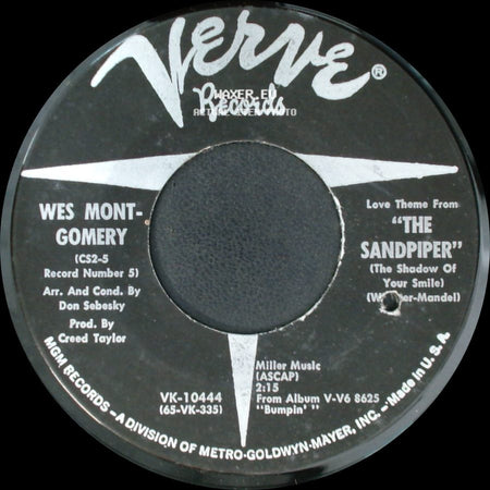 Wes Montgomery - A Quiet Thing / Love Theme From "The Sandpiper" (The Shadow Of Your Smile) side B