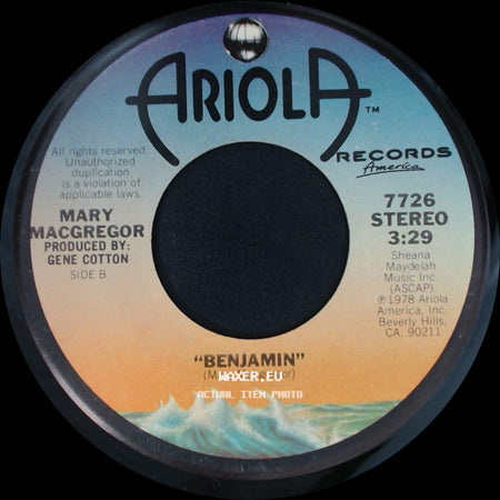 Mary Macgregor - "The Wedding Song (There Is Love)" / Benjamin side B