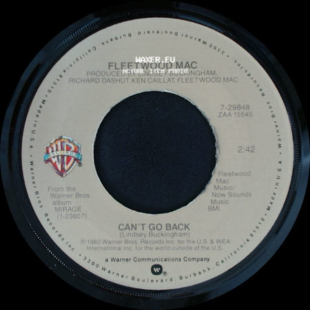 Fleetwood Mac - Love In Store / Can't Go Back side B