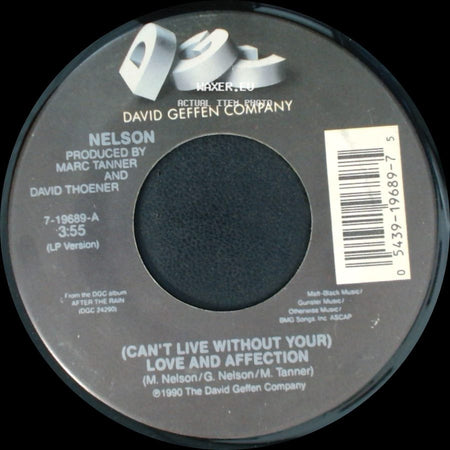 Nelson - Will You Love Me? / (Can't Live Without Your) Love And Affection side B