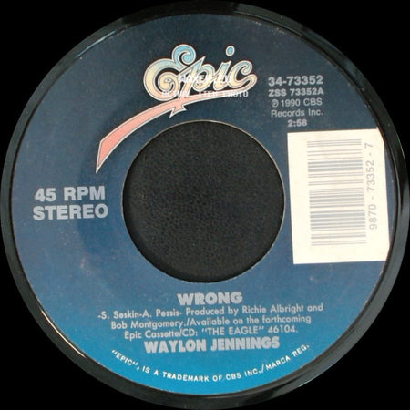 Waylon Jennings - Waking Up With You / Wrong side B