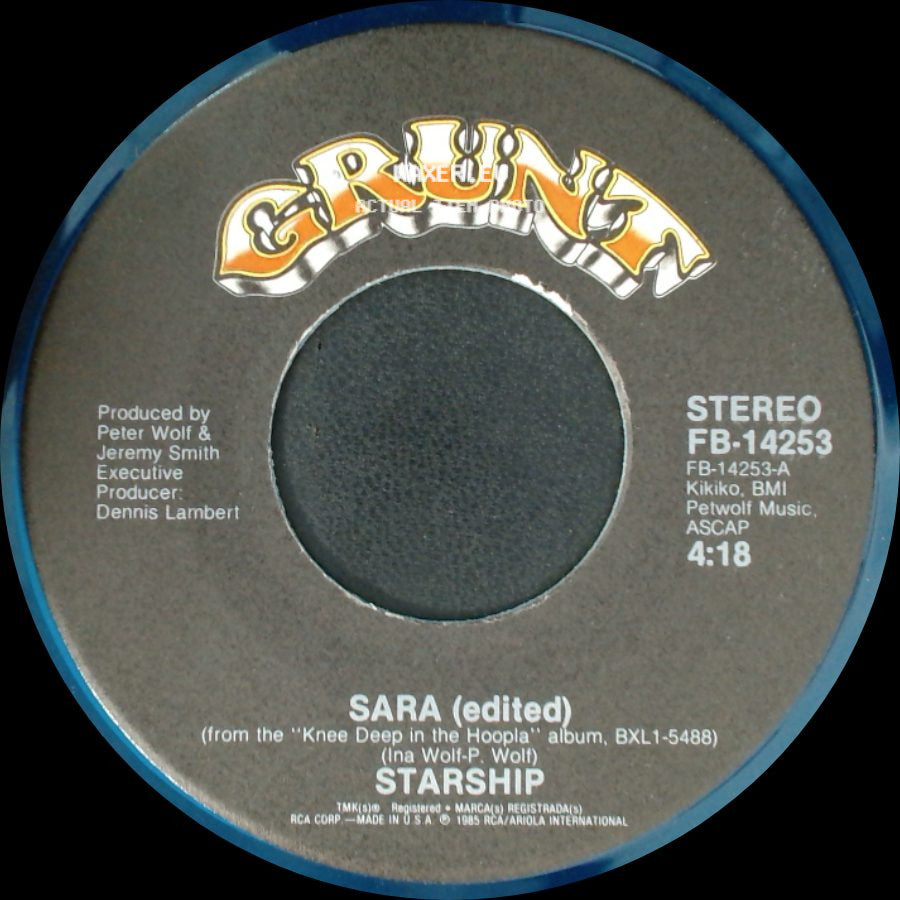 Starship - Hearts Of The World (Will Understand) / Sara (Edited) side B