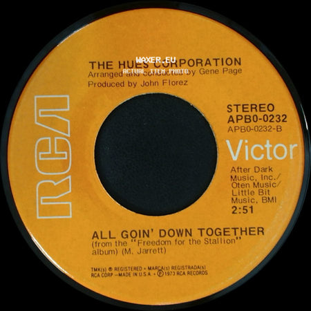 The Hues Corporation - Rock The Boat / All Goin' Down Together side B