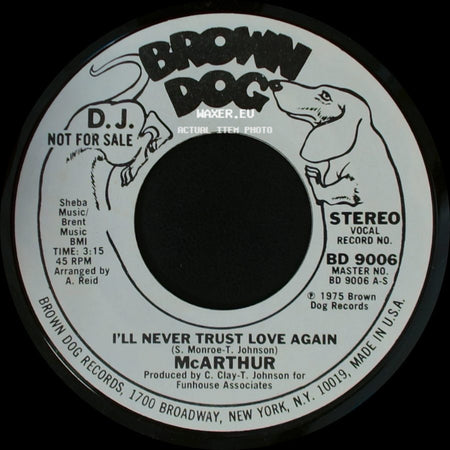 Mcarthur - I'll Never Trust Love Again / I'll Never Trust Love Again side B
