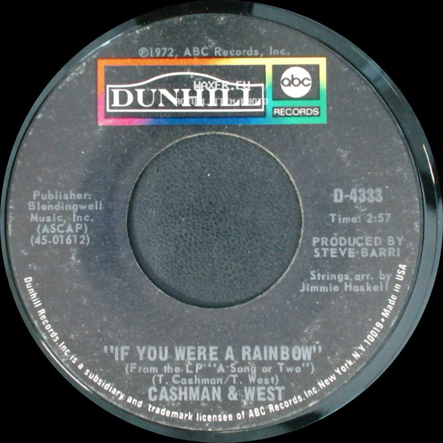 Cashman & West - Songman / If You Were A Rainbow side B