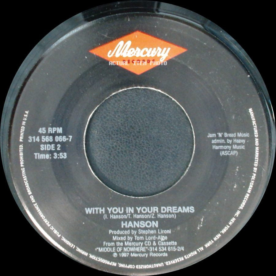 Hanson - I Will Come To You / With You In Your Dreams side B