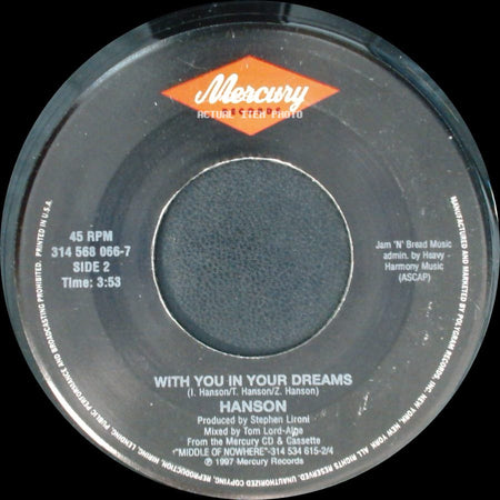 Hanson - I Will Come To You / With You In Your Dreams side B