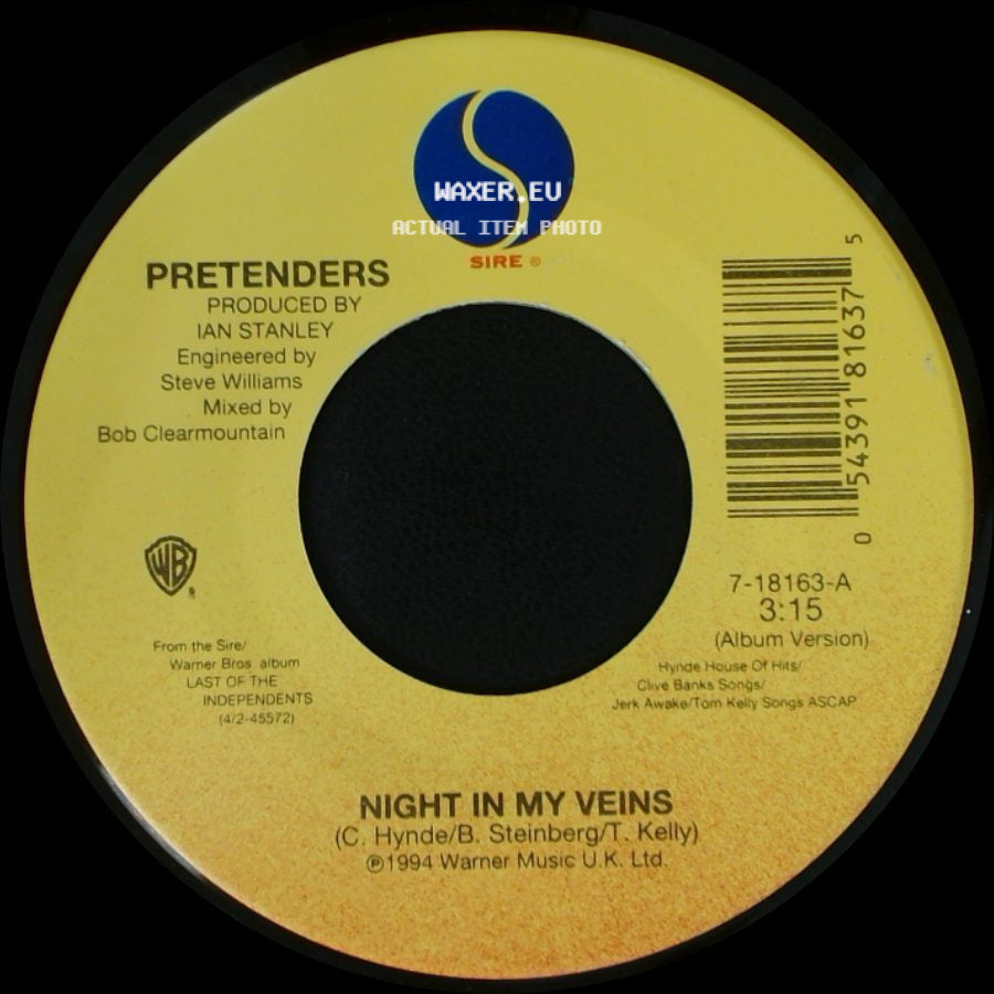 Pretenders - Angel Of The Morning / Night In My Veins side B