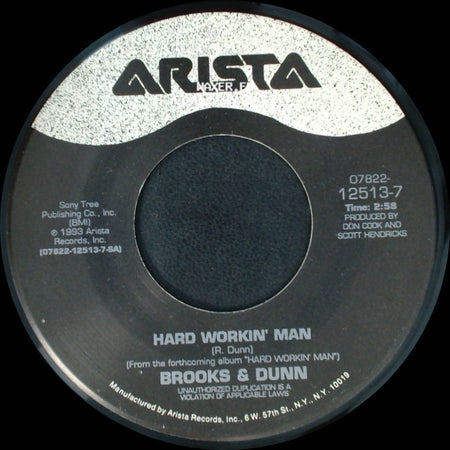 Brooks & Dunn - Texas Women (Don't Stay Lonely Long) / Hard Workin' Man side B
