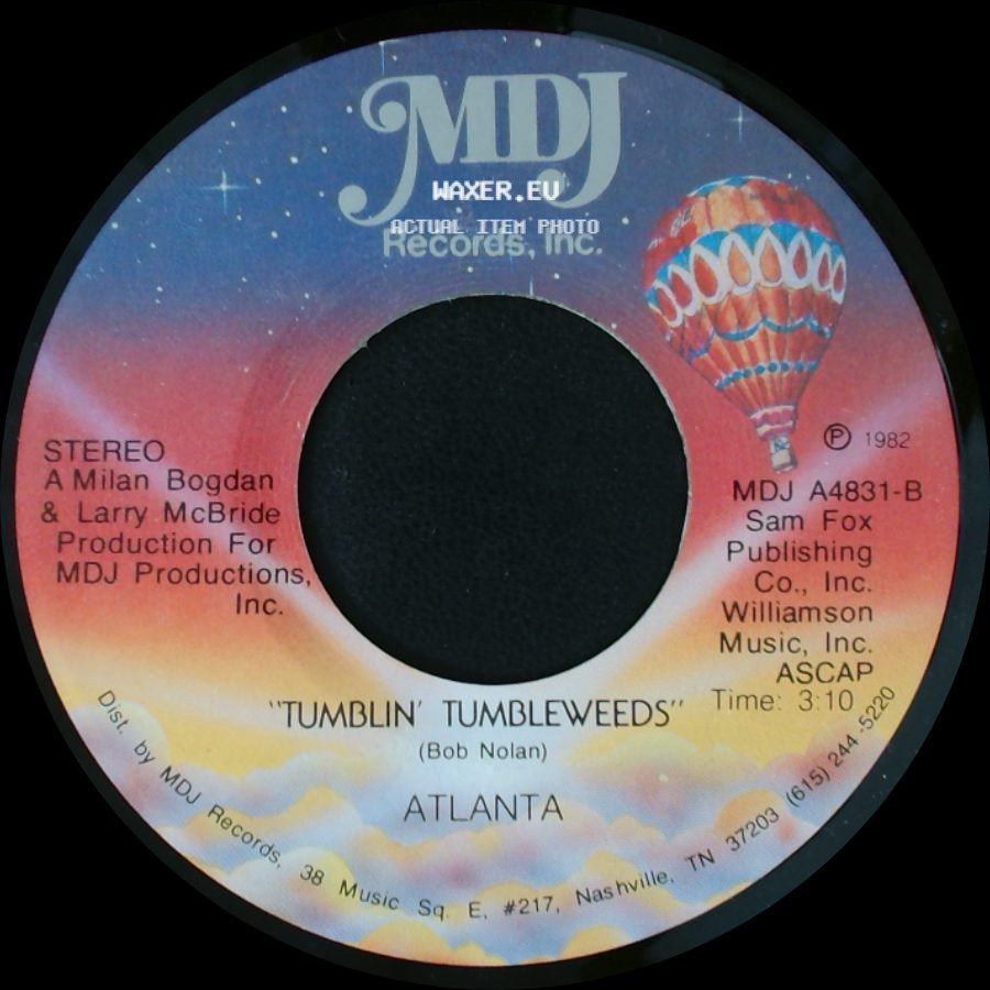 Atlanta - Tumblin' Tumbleweeds / Atlanta Burned Again Last Night side A