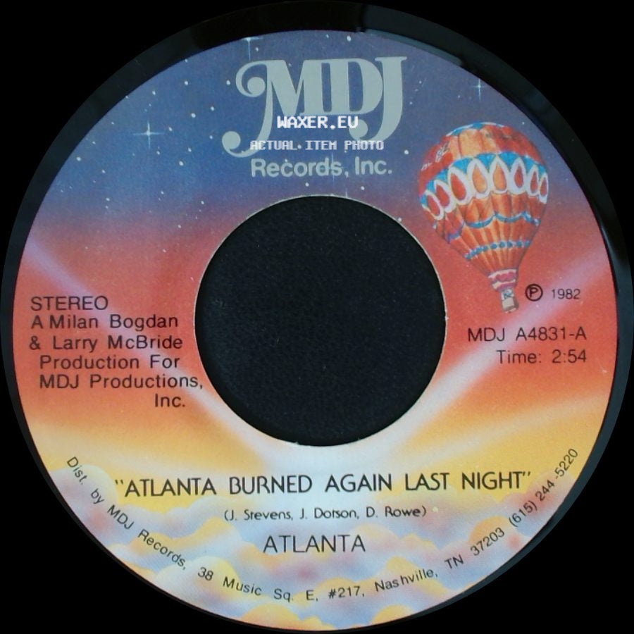 Atlanta - Tumblin' Tumbleweeds / Atlanta Burned Again Last Night side B