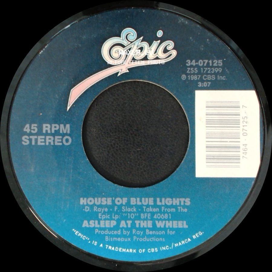 Asleep At The Wheel - House Of Blue Lights / Big Foot Stomp side A