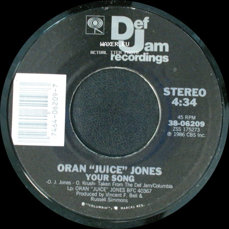 Oran "Juice" Jones - The Rain / Your Song side B