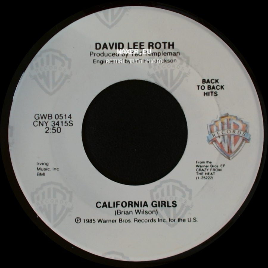 David Lee Roth - California Girls / (Medley) Just A Gigolo / I Ain't Got Nobody side A