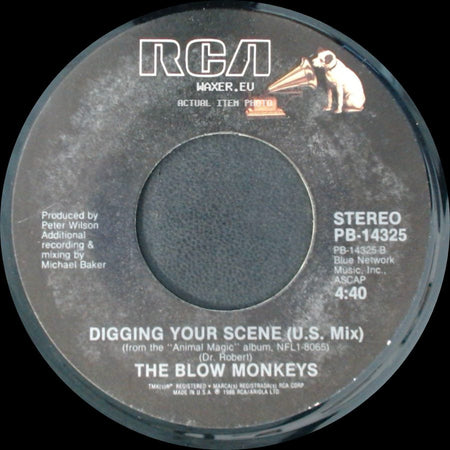 The Blow Monkeys - Digging Your Scene (U.K. Mix) / Digging Your Scene (U.S. Mix) side B