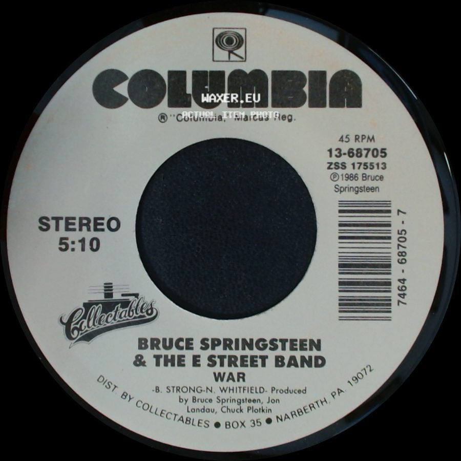 Bruce Springsteen & The E Street Band - War / Merry Christmas Baby side A