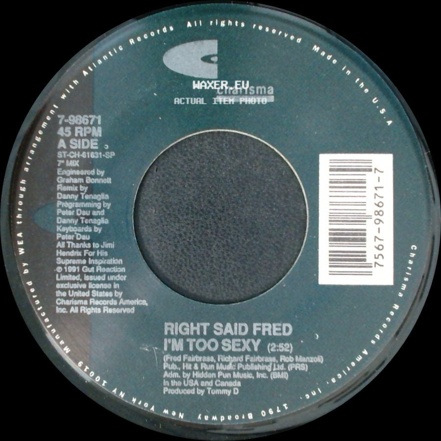 Right Said Fred - I'm Too Sexy / I'm Too Sexy side A