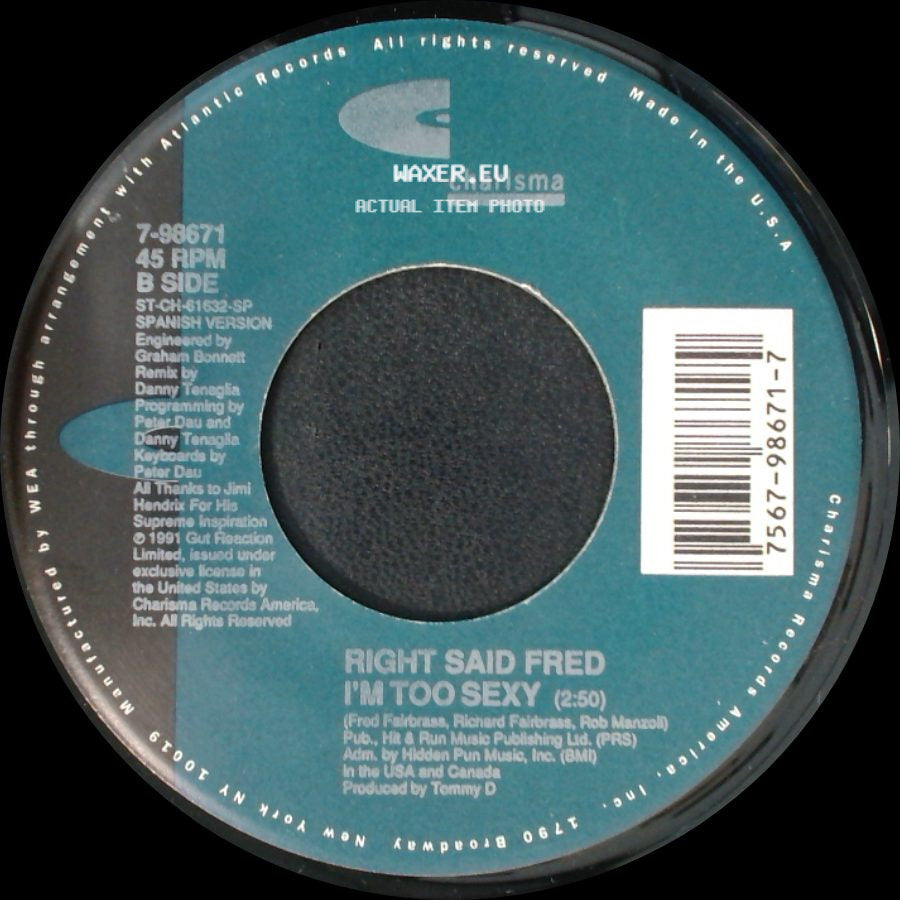 Right Said Fred - I'm Too Sexy / I'm Too Sexy side B