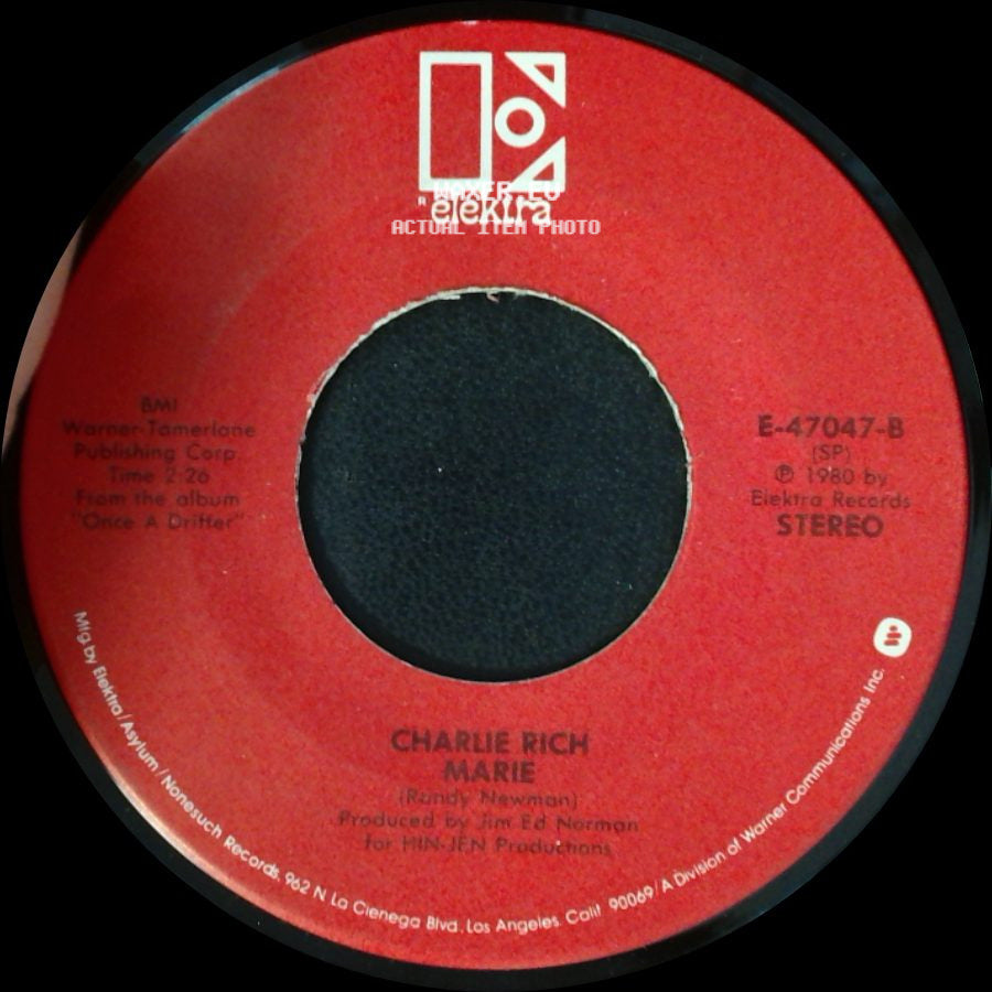 Charlie Rich - A Man Just Don't Know What A Woman Goes Through / Marie side B