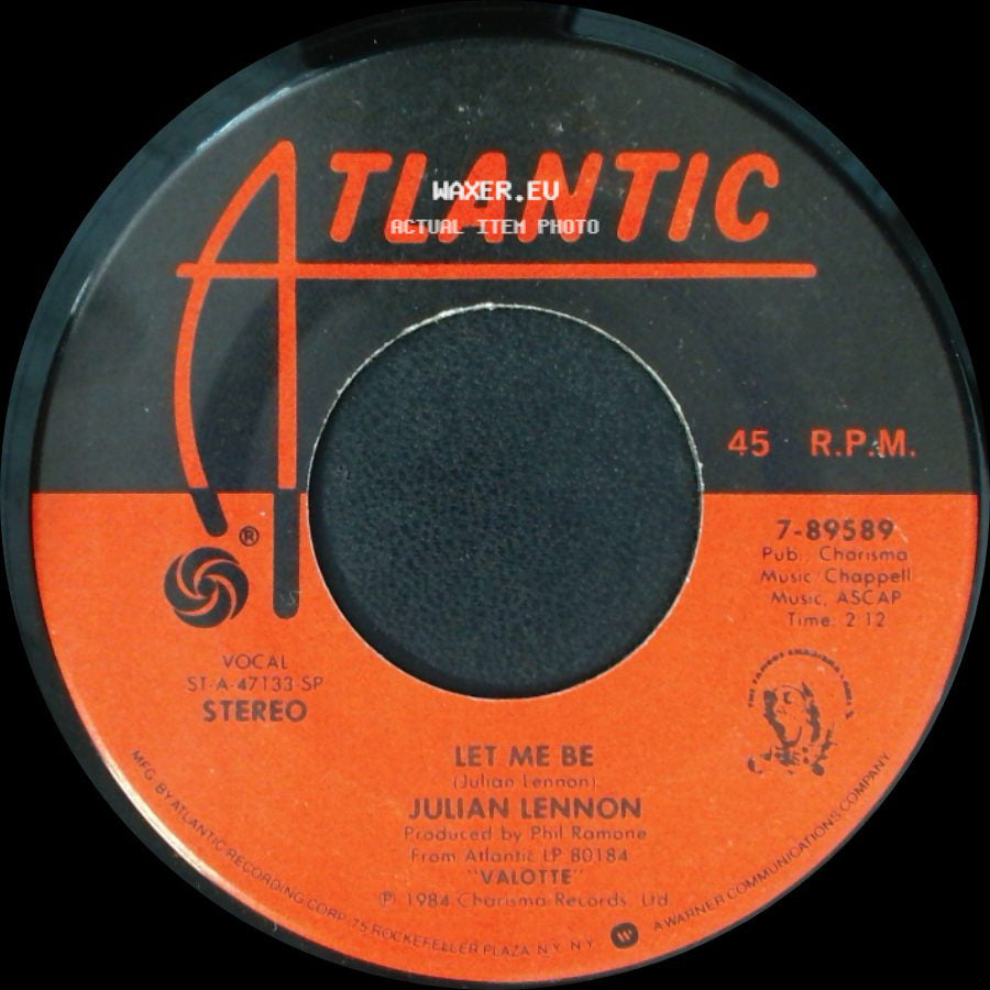 Julian Lennon - Let Me Be / Too Late For Goodbyes side A