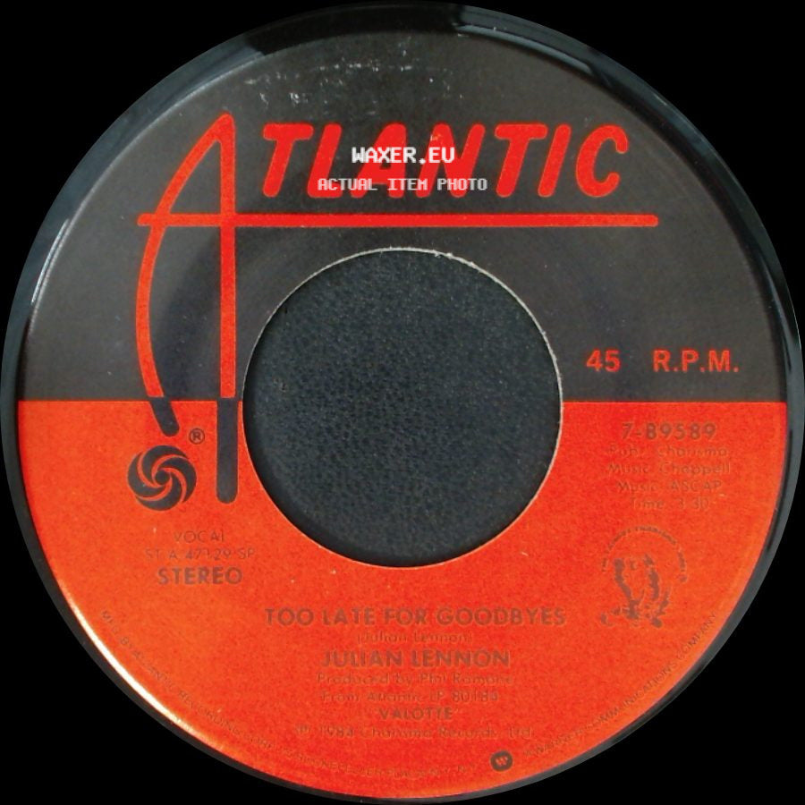Julian Lennon - Let Me Be / Too Late For Goodbyes side B