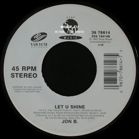 Jon B. - Don't Say / Let U Shine side B