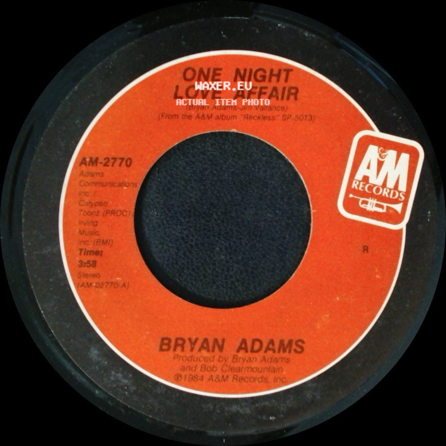 Bryan Adams - Lonely Nights / One Night Love Affair side B