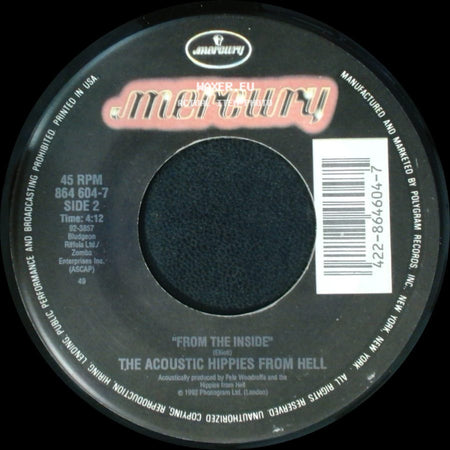 Def Leppard / The Acoustic Hippies From Hell - Stand Up (Kick Love Into Motion) / From The Inside side B