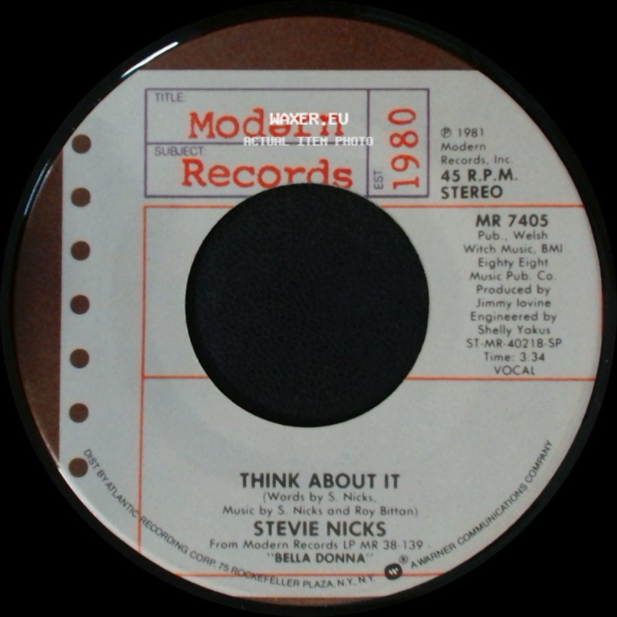 Stevie Nicks - After The Glitter Fades / Think About It side B