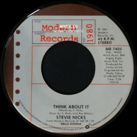 Stevie Nicks - After The Glitter Fades / Think About It side B