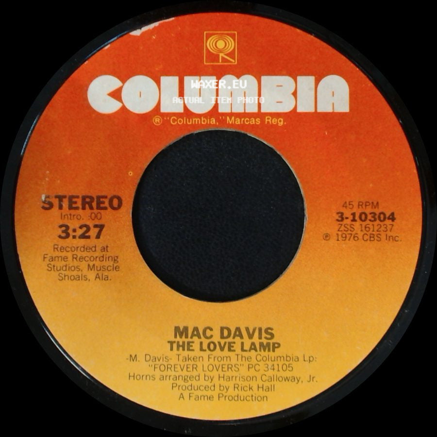 Mac Davis - Forever Lovers / The Love Lamp side B