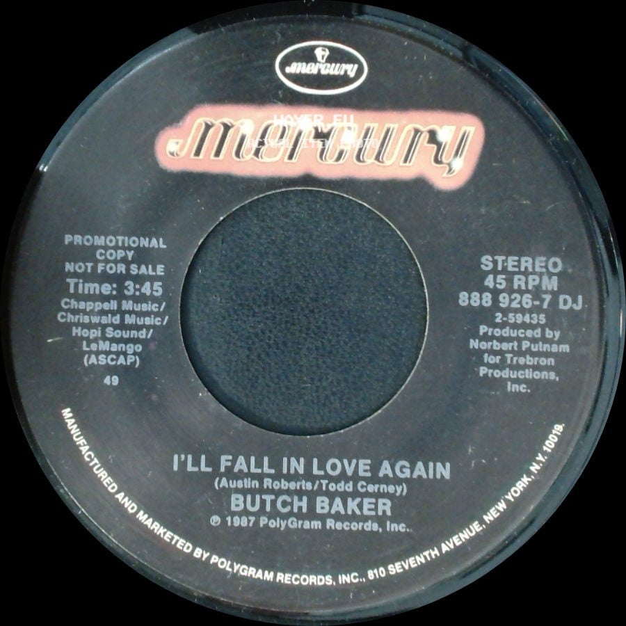 Butch Baker - I'll Fall In Love Again / I'll Fall In Love Again side A