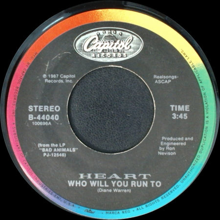 Heart - Who Will You Run To / Magic Man side A
