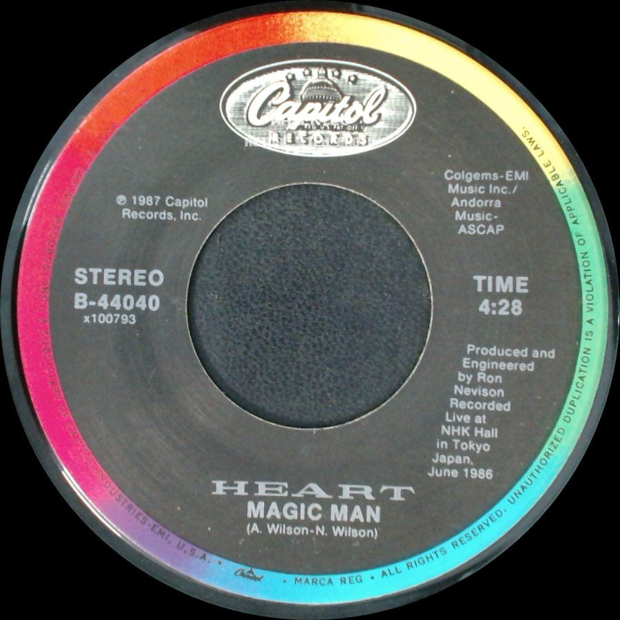 Heart - Who Will You Run To / Magic Man side B