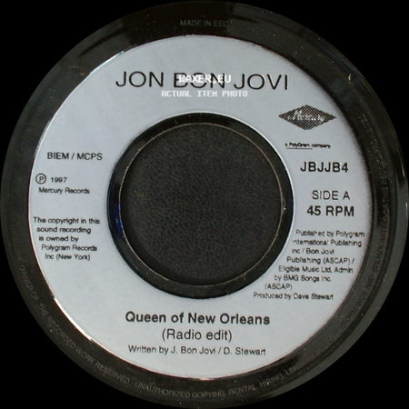 Jon Bon Jovi - Queen Of New Orleans (Radio Edit) / Midnight In Chelsea (Single Edit) side A