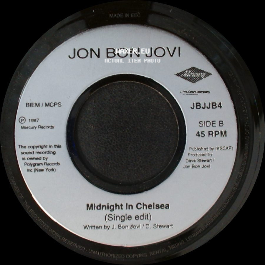 Jon Bon Jovi - Queen Of New Orleans (Radio Edit) / Midnight In Chelsea (Single Edit) side B