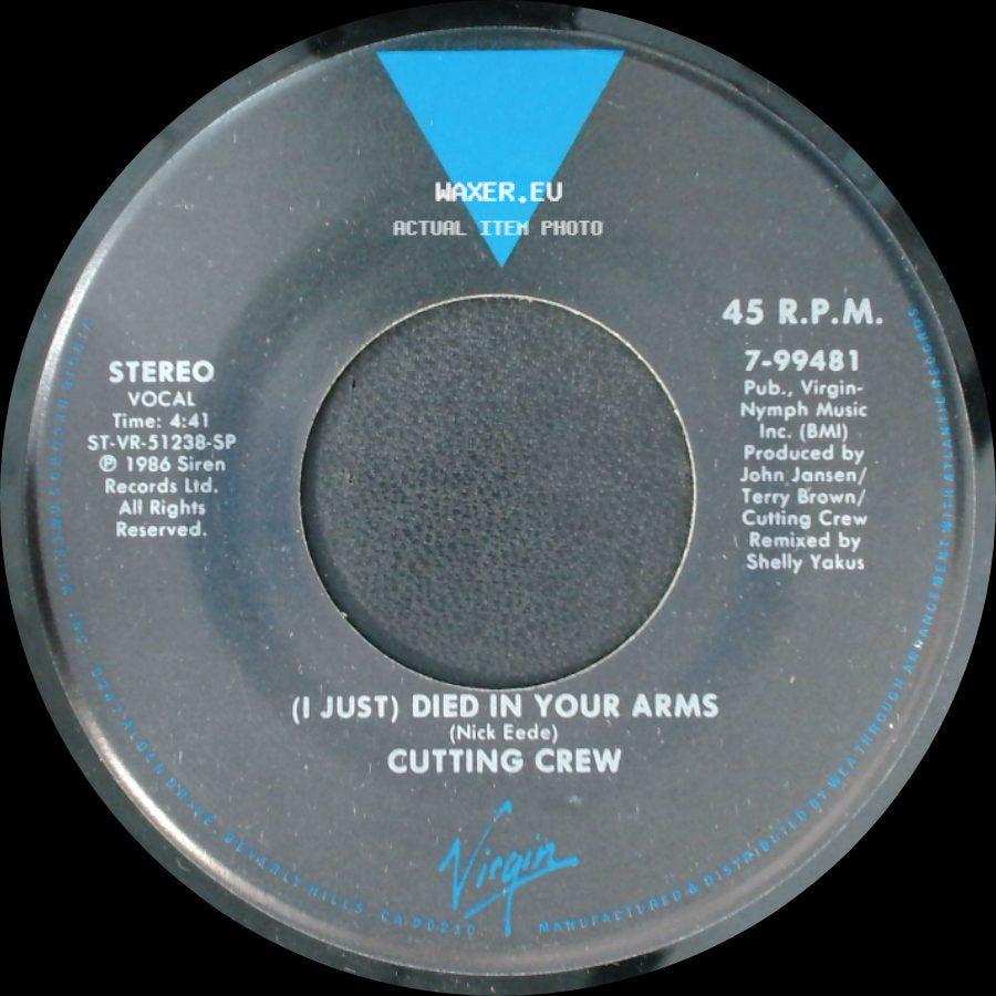 Cutting Crew - (I Just) Died In Your Arms / For The Longest Time side A