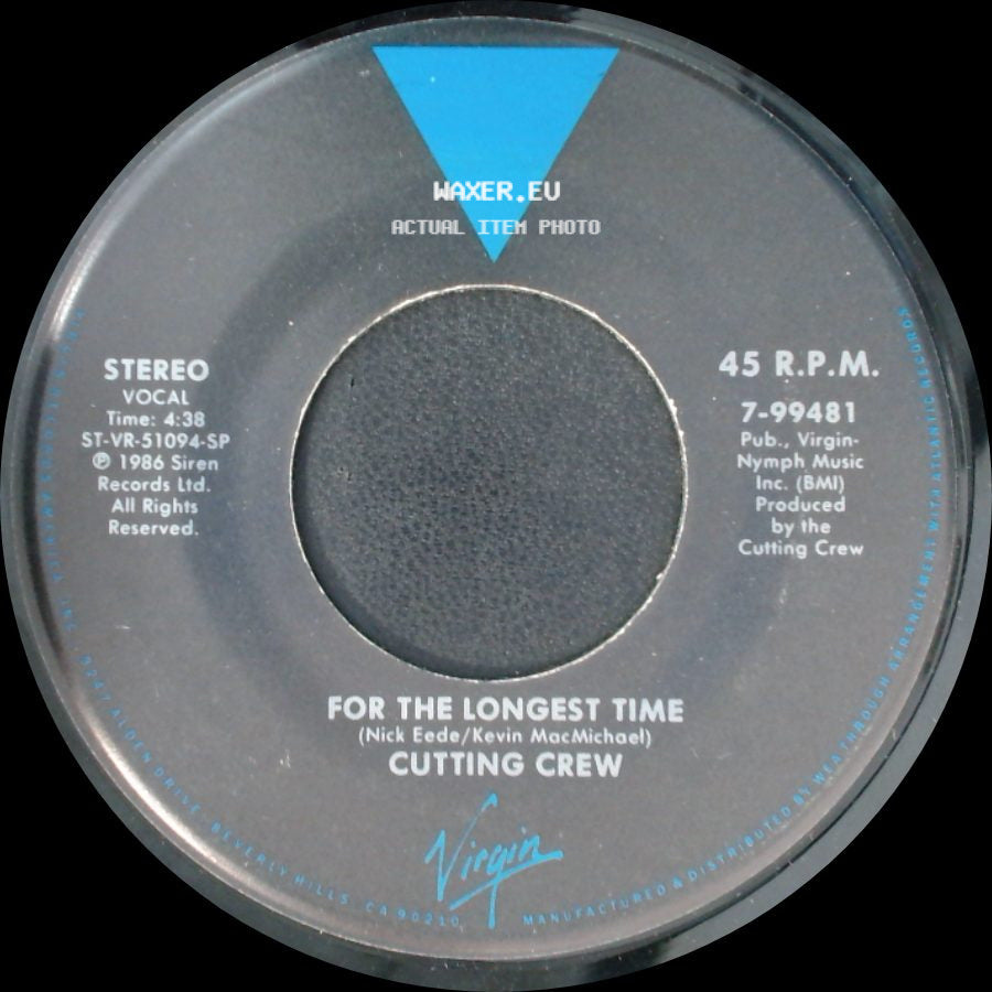 Cutting Crew - (I Just) Died In Your Arms / For The Longest Time side B